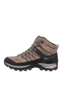 Buty trekkingowe damskie CMP Rigel Mid Wp. Wysokość cholewki: za kostkę. Zapięcie: sznurówki. Kolor: beżowy. Materiał: zamsz. Szerokość cholewki: normalna