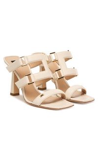 Elisabetta Franchi Klapki SA-44L-62E2-V620 Kremowy. Kolor: kremowy. Materiał: skóra #5