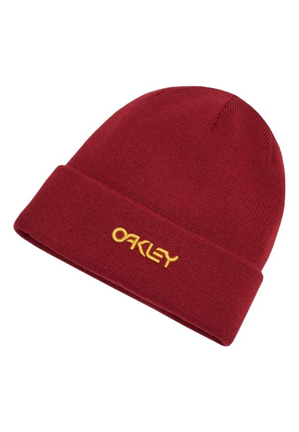 Czapka zimowa damska Oakley B1B Logo Beanie. Kolor: czerwony. Sezon: zima. Styl: sportowy