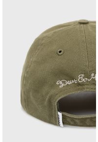 Deus Ex Machina czapka bawełniana kolor zielony z aplikacją. Kolor: zielony. Materiał: bawełna. Wzór: aplikacja #3
