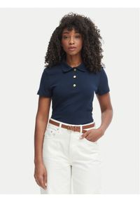TOMMY HILFIGER - Tommy Hilfiger Polo WW0WW49252 Granatowy Slim Fit. Typ kołnierza: polo. Kolor: niebieski. Materiał: bawełna #1