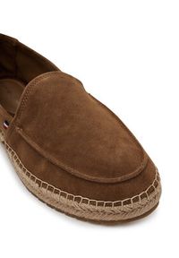 TOMMY HILFIGER - Tommy Hilfiger Espadryle Hilfiger Flex Espa Suede Loafer FM0FM05392 Brązowy. Kolor: brązowy. Materiał: skóra, zamsz