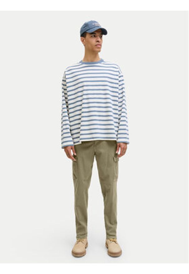 Jack & Jones Spodnie materiałowe Stace Arthur 12282388 Khaki Regular Fit. Kolor: brązowy. Materiał: bawełna