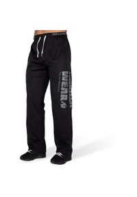 GORILLA WEAR - Logo Mesh Spodnie - Czarny. Kolor: czarny. Materiał: dresówka, mesh, tkanina. Sport: fitness
