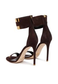 Elisabetta Franchi Sandały SA-91L-62E2-V600 Brązowy ciemny. Kolor: brązowy. Materiał: skóra, zamsz #4