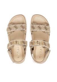 Guess Sandały FLJFDS LEL03 Beżowy. Kolor: beżowy. Materiał: materiał #6