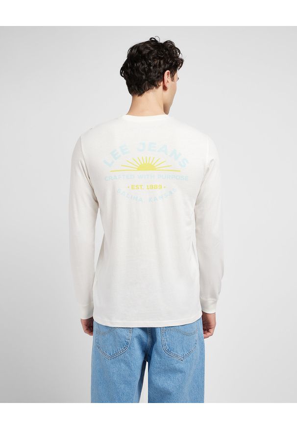Lee - MESKA KOSZULKA LEE LS TEE ECRU 112349098