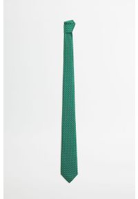 Mango Man - Krawat Rombo. Kolor: zielony. Materiał: tkanina, poliester #1