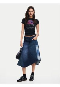 Desigual T-Shirt 25SWTKX6 Szary Slim Fit. Kolor: szary. Materiał: bawełna #2