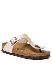 Birkenstock Japonki Gizeh Bs 943873 Biały. Kolor: biały. Materiał: skóra