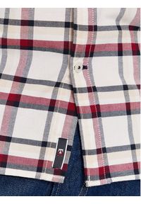 TOMMY HILFIGER - Tommy Hilfiger Koszula Small Global Stripe MW0MW31745 Beżowy Regular Fit. Kolor: beżowy. Materiał: bawełna #4