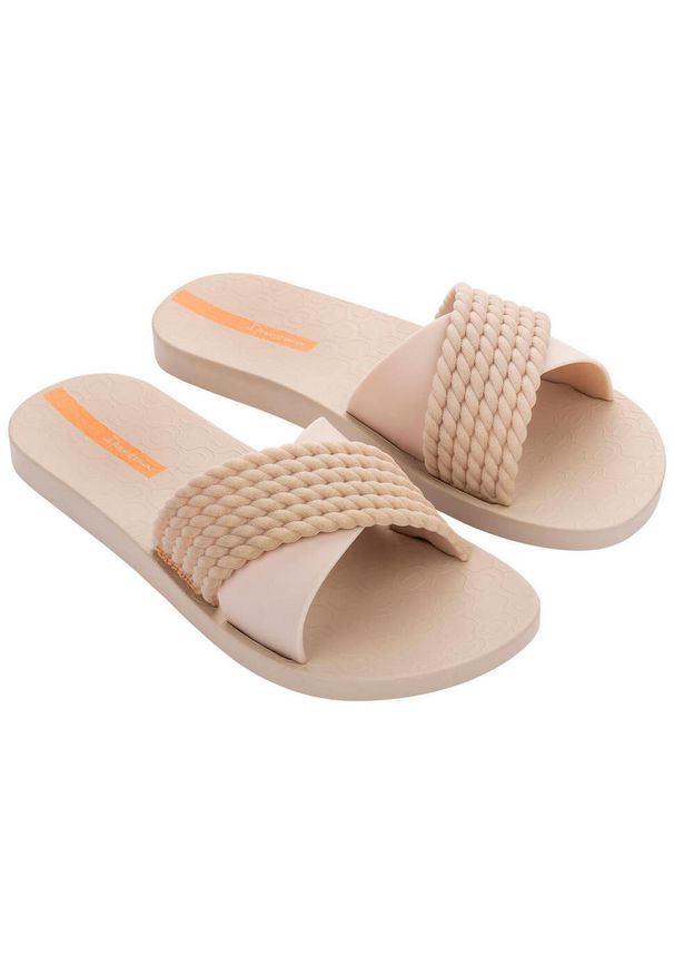 Klapki basenowe damskie Ipanema Street II Fem. Kolor: beżowy. Materiał: materiał, syntetyk. Styl: street