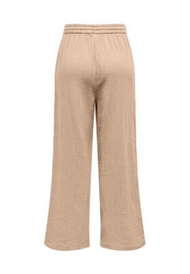 only - ONLY Spodnie dzianinowe Thyra 15296375 Beżowy Comfort Fit. Kolor: beżowy. Materiał: bawełna