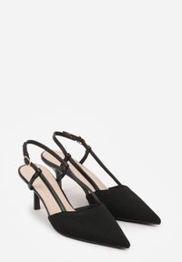 Born2be - Czarne Sandały na Szpilce z Odkrytą Piętą i Ażurowym Wzorem Kervidia. Okazja: na co dzień. Zapięcie: sprzączka. Kolor: czarny. Wzór: ażurowy. Obcas: na szpilce. Styl: casual, elegancki, klasyczny #9