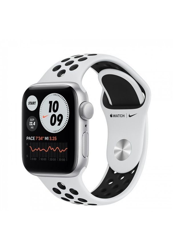 APPLE - Smartwatch Apple Watch Nike SE GPS+Cellular 44mm aluminium, srebrny | platyna/czarny pasek sport. Rodzaj zegarka: smartwatch. Kolor: wielokolorowy, czarny, srebrny. Styl: sportowy