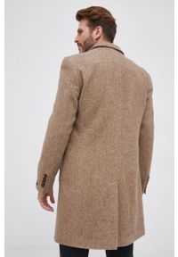 Karl Lagerfeld Płaszcz wełniany kolor beżowy przejściowy. Okazja: na co dzień. Kolor: beżowy. Materiał: wełna. Styl: casual, klasyczny #6