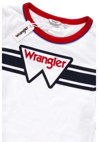 Wrangler - WRANGLER T SHIRT DAMSKI RINGER TEE WHITE W710SEV12. Wzór: nadruk #10