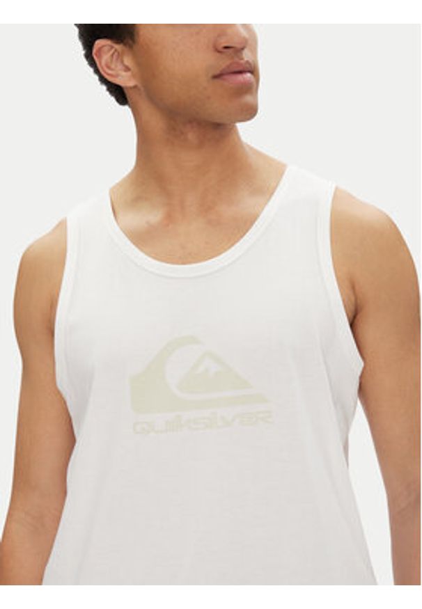 Quiksilver Tank top EQYZT08041 Biały Regular Fit. Kolor: biały. Materiał: bawełna
