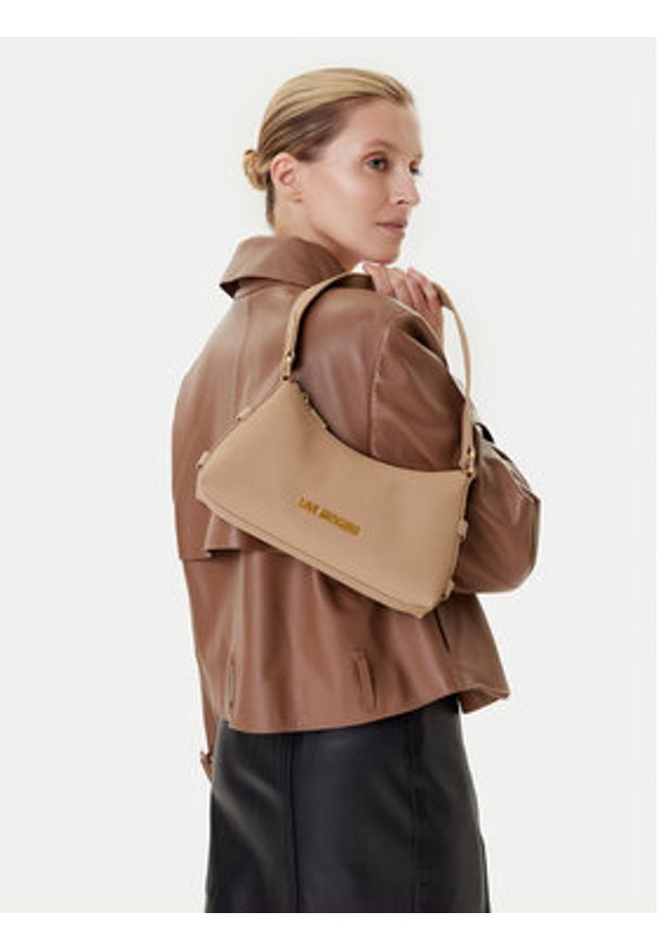 Love Moschino - LOVE MOSCHINO Torebka JC4169PP1NLB0104 Beżowy. Kolor: beżowy. Materiał: skórzane