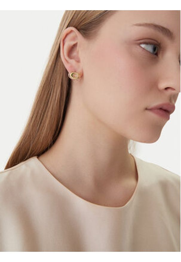 Coach Kolczyki 37541368 Złoty. Materiał: złote. Kolor: złoty