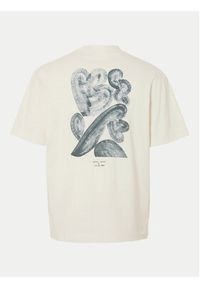 Selected Homme T-Shirt Will 16097225 Écru Relaxed Fit. Kolor: kremowy. Materiał: bawełna #5