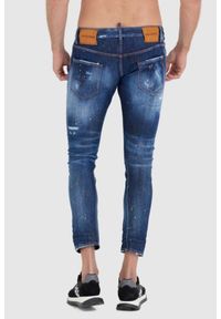 DSQUARED2 Granatowe męskie jeansy sexy twist jean, Rozmiar 46. Kolor: niebieski