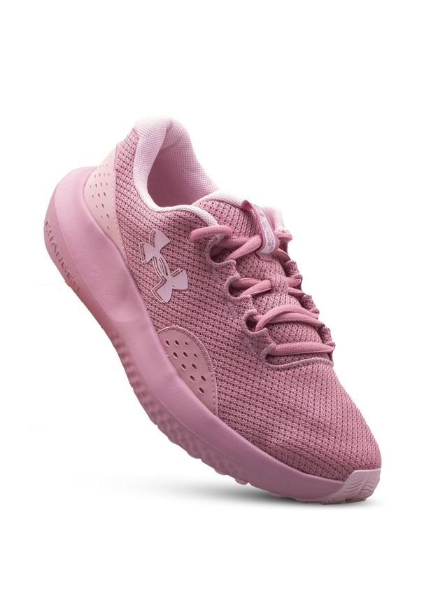 Under Armour - Buty do biegania damskie UNDER ARMOUR Surge 4. Kolor: czerwony, różowy. Materiał: tkanina. Sport: bieganie