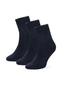 Gino Rossi Zestaw 3 par wysokich skarpet męskich 3MB-002-AW24 (3-pack) Granatowy. Kolor: niebieski. Materiał: bawełna