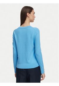 TOMMY HILFIGER - Tommy Hilfiger Sweter WW0WW40098 Niebieski Regular Fit. Kolor: niebieski. Materiał: syntetyk #3