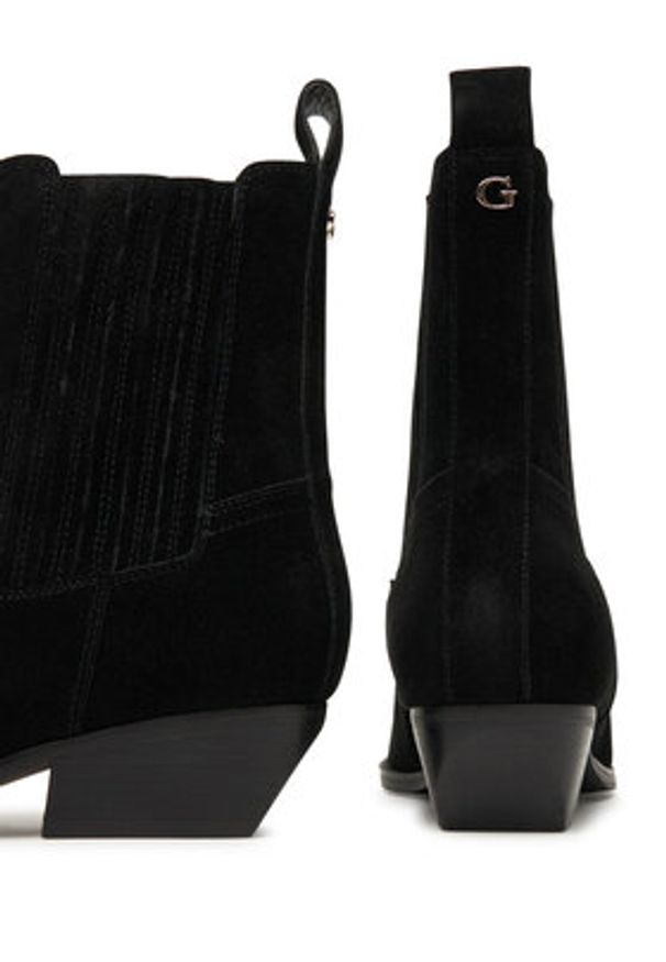 Guess Kowbojki FLTLN2 SUE10 Czarny. Kolor: czarny. Materiał: skóra, zamsz