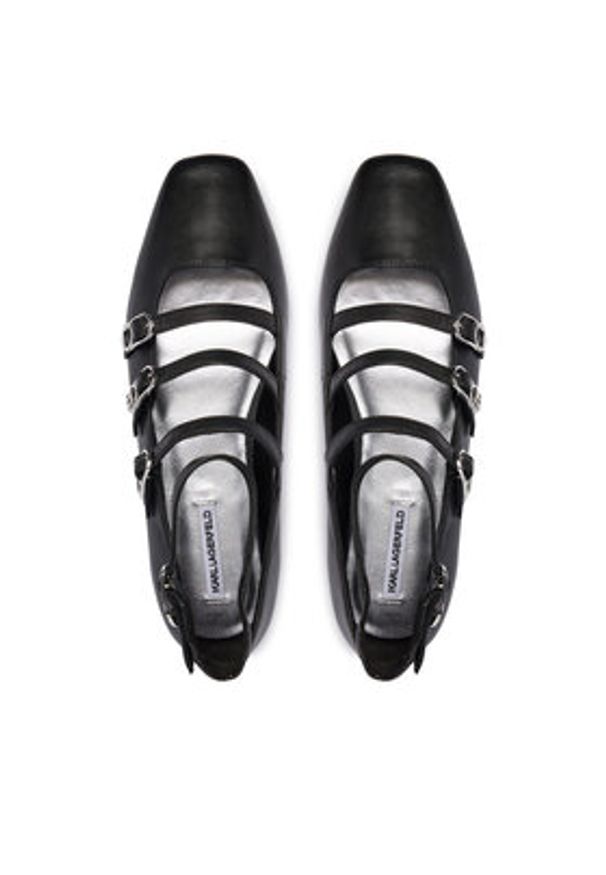 Karl Lagerfeld - KARL LAGERFELD Baleriny Konnie KL40195 Czarny. Kolor: czarny. Materiał: skóra