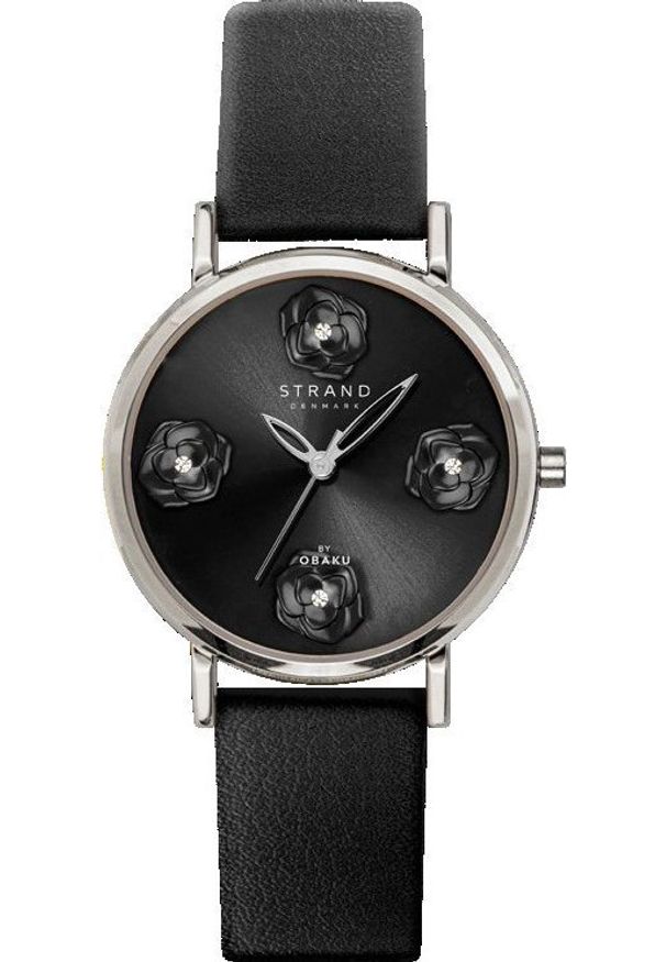 Zegarek Strand Zegarek damski S733LXCBVB CYRKONIE czarny. Kolor: czarny