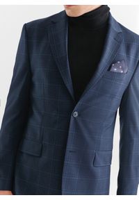 Pako Lorente - PAKO LORENTE – Granatowa marynarka garniturowa z wełną. Kolor: niebieski. Materiał: wełna. Styl: elegancki #5