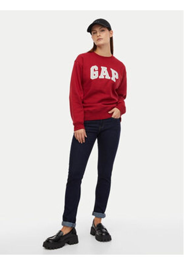 GAP - Gap Bluza 554936-22 Czerwony Regular Fit. Kolor: czerwony. Materiał: bawełna