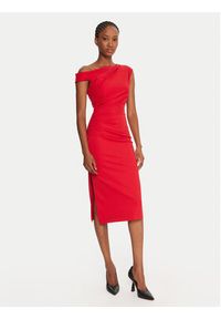 Rinascimento Sukienka koktajlowa CFC0125334003 Czerwony Slim Fit. Kolor: czerwony. Materiał: syntetyk. Styl: wizytowy #4