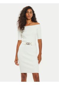 Marciano Guess Sukienka dzianinowa 4BGK08 5618Z Écru Bodycon Fit. Materiał: wiskoza. Typ sukienki: bodycon