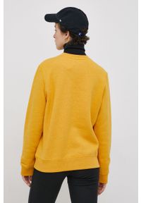 Superdry Bluza damska kolor żółty gładka. Okazja: na co dzień. Kolor: żółty. Wzór: gładki. Styl: casual #4