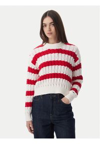 Tommy Jeans Sweter DW0DW22926 Czerwony Loose Fit. Kolor: czerwony. Materiał: bawełna #1