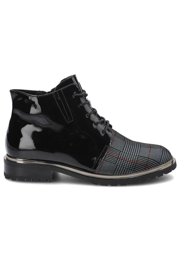 Czarne Botki Damskie Artiker Modne Buty Ocieplane. Okazja: na co dzień. Zapięcie: zamek. Kolor: czarny. Materiał: skóra. Wzór: gładki. Styl: casual, klasyczny, elegancki