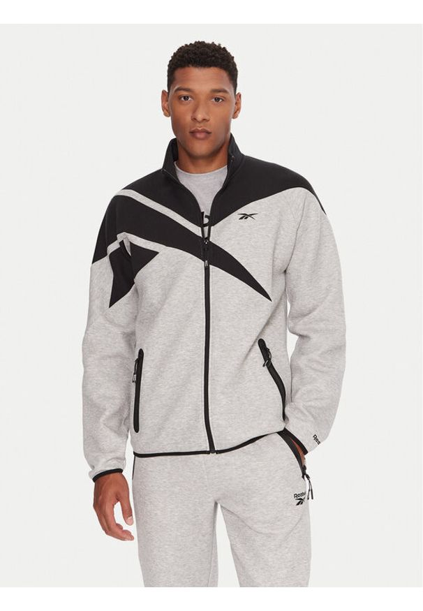Reebok Bluza RK25142CCM Szary Regular Fit. Kolor: szary. Materiał: syntetyk