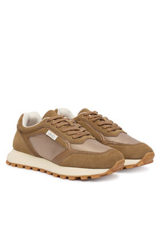 Liu Jo Sneakersy Running 02 7G5027 PX380 Beżowy. Kolor: beżowy. Materiał: zamsz, skóra. Sport: bieganie