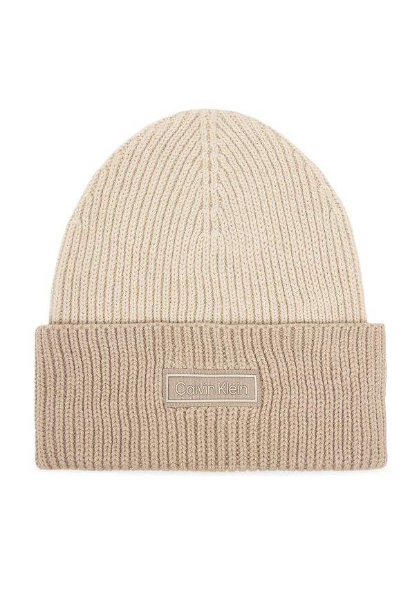 Czapka Calvin Klein. Kolor: kremowy