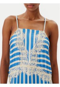 Maaji Sukienka letnia Azure Stripes Rosalia PT2664CLD001 Niebieski Regular Fit. Kolor: niebieski. Materiał: wiskoza. Sezon: lato #4