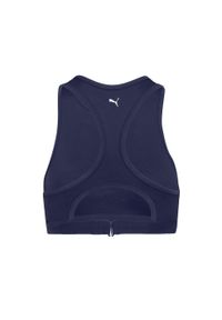 Góra od bikini Puma, racerback, granatowa. Kolor: niebieski. Materiał: poliester