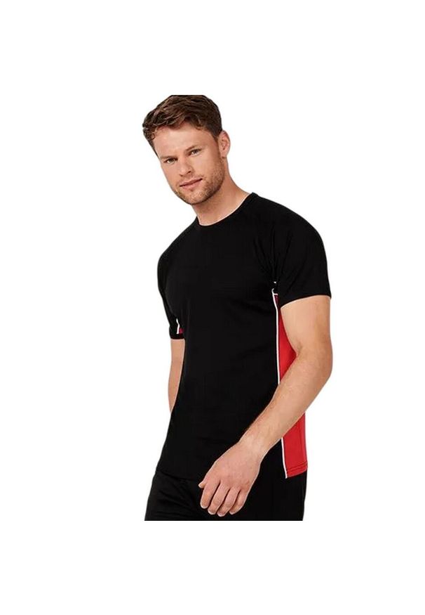 FINDEN & HALES - T-shirt Unisex Dla Dorosłych Ze Wstawką Performance. Kolor: czerwony, czarny, wielokolorowy, biały. Sport: turystyka piesza