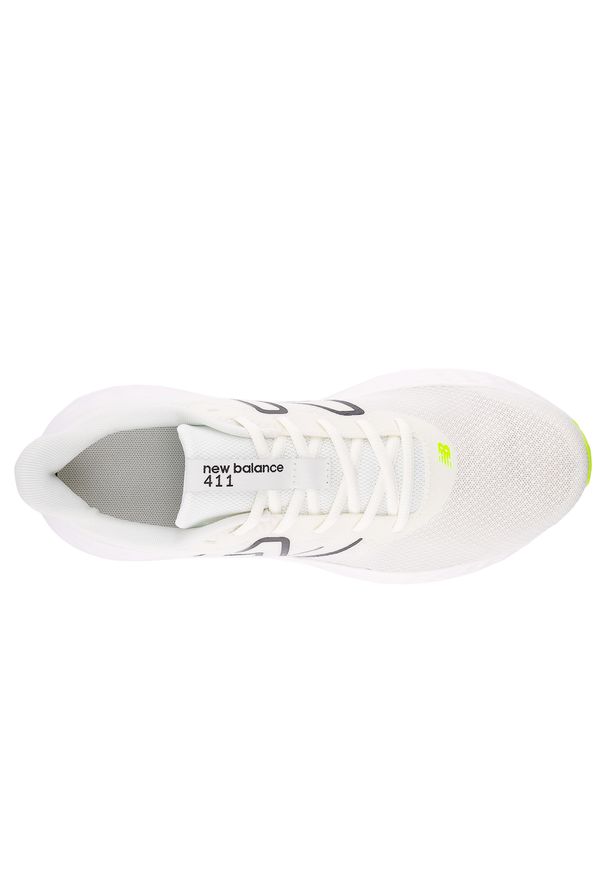 Buty męskie New Balance 411 v3 M4117SF – białe. Kolor: biały. Szerokość cholewki: normalna. Sport: fitness, bieganie