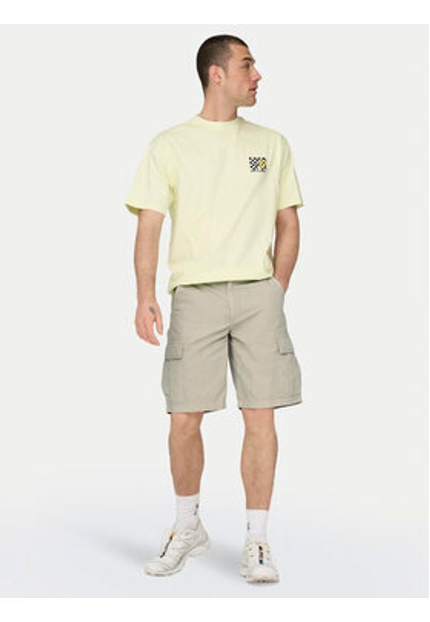 Only & Sons Szorty materiałowe Loc Cargo 22029214 Beżowy Regular Fit. Kolor: beżowy. Materiał: bawełna