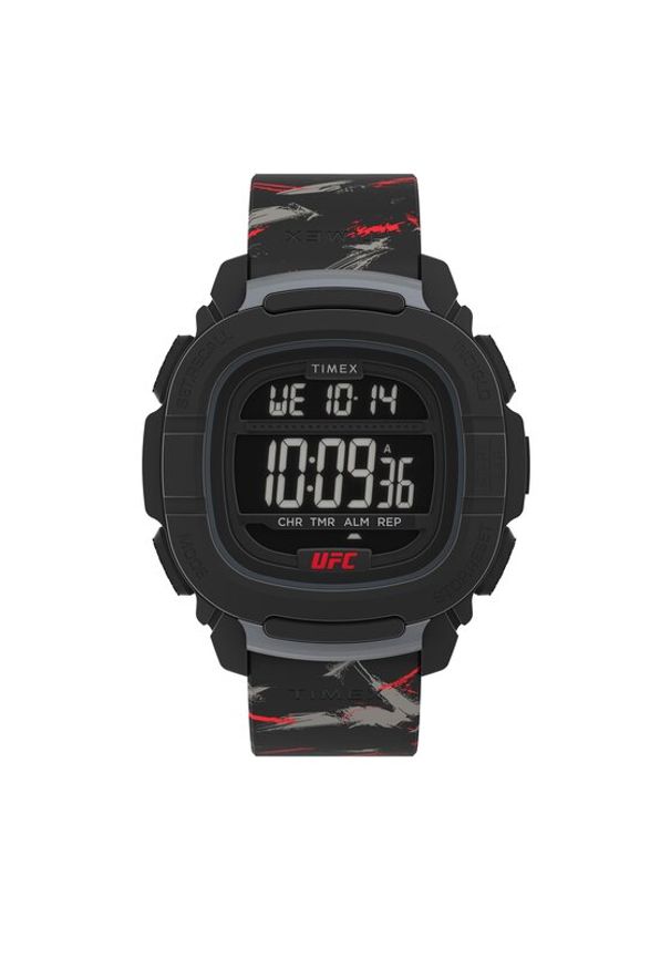 Timex Zegarek UFC Strength Shock XL TW2V85200 Czarny. Kolor: czarny. Materiał: syntetyk