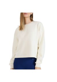 4f - Bluza damska 4F WSS25TSWSF154311S - biała. Typ kołnierza: bez kaptura. Kolor: biały. Materiał: poliester, bawełna. Styl: klasyczny, sportowy #1