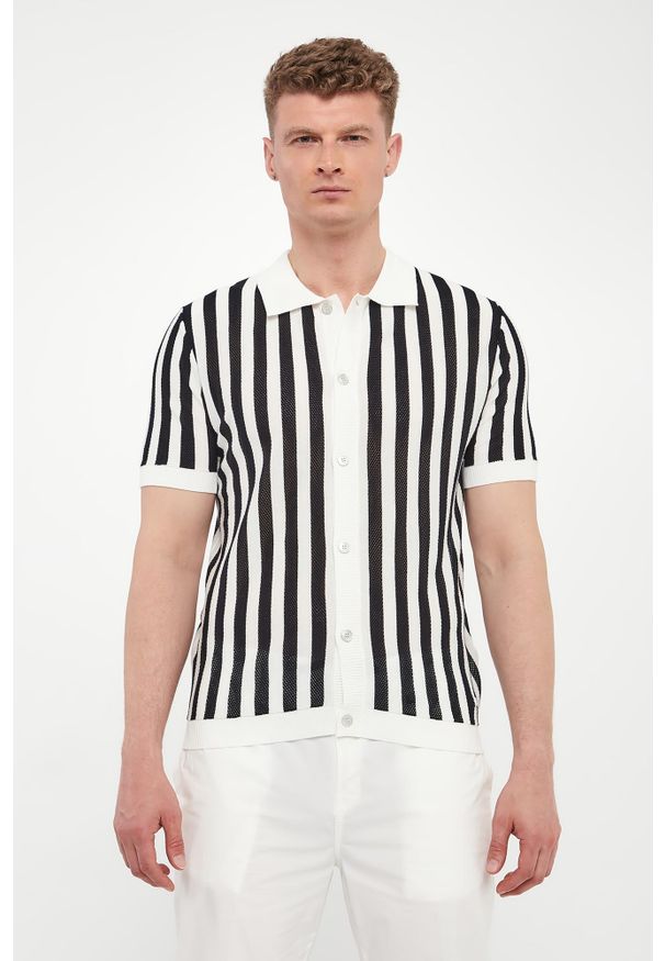 Liu Jo - Sweter męski z krótkim rękawem LIU JO. Długość rękawa: krótki rękaw. Długość: krótkie